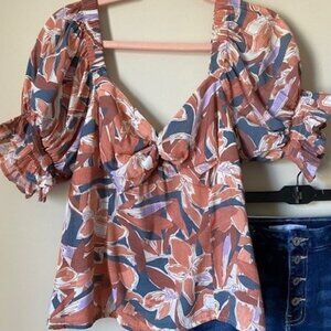 Women's Boho Style Short Sleeve Blouse